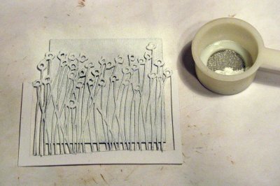 Sifting enamel before firing