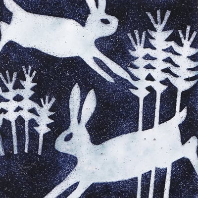 Two Hares in a Cornfield (M134)