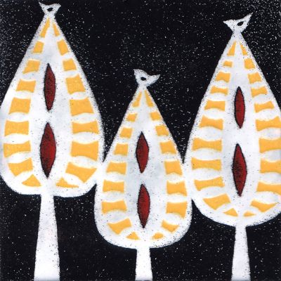 Three Roosting Birds (M225)